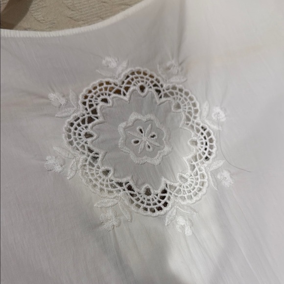 Johnny Was Cream Long Sleeve V-Neck Sundress - Picture 8 of 11